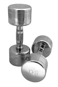 Wrange Hromētās hanteles 10kg. Produkta kods: 13319