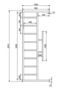 Wrange Crossrack šķēršļu kāpņu sienas stiprinājums