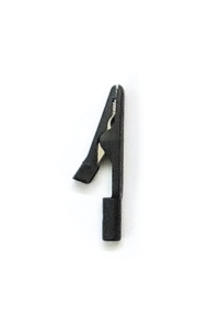 Melns krokodīlknaģa savienotājs, 2 mm