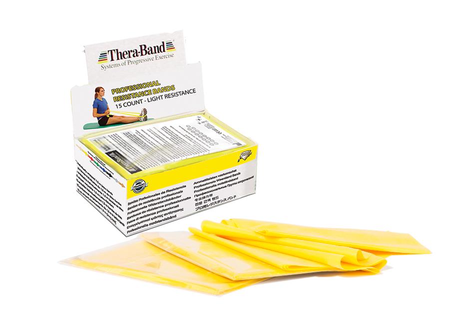 Theraband 1,5 m pretestības lente, 15 gab., dzeltena. Produkta kods; TB11878