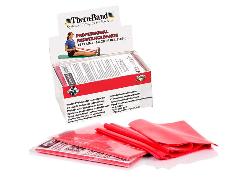 Theraband 1,5 m pretestības lente, 15 gab., sarkana. Produkta kods: TB11879