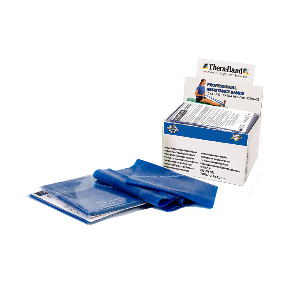 Theraband 1,5 m pretestības lente, 15 gab., zila. Produkta kods: TB11881