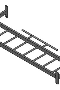 Wrange Crossrack šķēršļu kāpnes 2500 mm ar pievilkšanās stienis