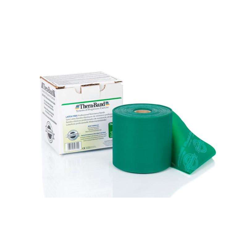 Theraband Latex Free 22 m pretestības lente, zaļa. Theraband Latex Free 22 m pretestības lente, zaļa.