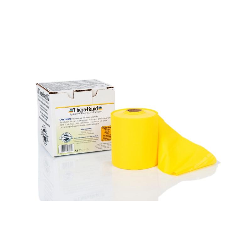 Theraband Latex Free 22 m pretestības lente, dzeltena. Theraband Latex Free 22 m pretestības lente, dzeltena.